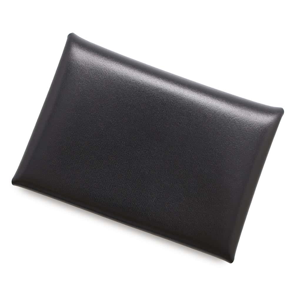 HERMES Calvi Duo Black Box Calf Leather