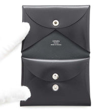 Load image into Gallery viewer, HERMES Calvi Duo Black Box Calf Leather
