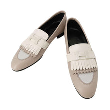 将图像加载到图库查看器中，HERMES Mocassins Royale Beige Mastic Leather Size 37.5

