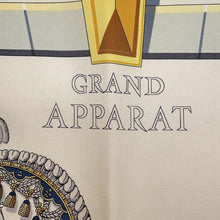 Load image into Gallery viewer, HERMES Carre Grand Apara - Horse in full dress Size 90 Cream/Gold/Multicolor Silk100%
