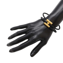 Load image into Gallery viewer, HERMES Tourni Tresse Size T5 BlackH068406FM Swift Leather Metal
