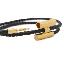 Load image into Gallery viewer, HERMES Tourni Tresse Size T5 BlackH068406FM Swift Leather Metal
