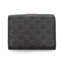 Load image into Gallery viewer, CELINE Triomphe Trifold Wallet Tan10D722BZ9.04LU PVC/Leather
