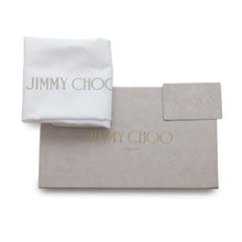 Load image into Gallery viewer, JIMMY CHOO Carnaby Star Embossed Zip Around Long Wallet Orange Leather
