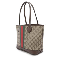 将图像加载到图库查看器中，GUCCI Ophidia Tote Bag Beige/Brown726762 GG SupremeCanvas Leather Size Small
