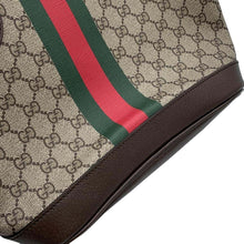 将图像加载到图库查看器中，GUCCI Ophidia Tote Bag Beige/Brown726762 GG SupremeCanvas Leather Size Small
