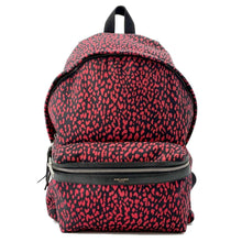 Load image into Gallery viewer, SAINT LAURENT PARIS Classic Hunter Baby Cat Backpack Black/Red326865 Canvas Leather
