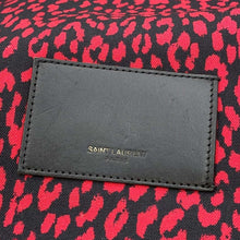Load image into Gallery viewer, SAINT LAURENT PARIS Classic Hunter Baby Cat Backpack Black/Red326865 Canvas Leather
