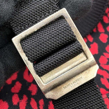 Load image into Gallery viewer, SAINT LAURENT PARIS Classic Hunter Baby Cat Backpack Black/Red326865 Canvas Leather
