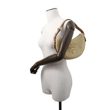 将图像加载到图库查看器中，PRADA Arke Crochet Shoulder Natural/Brown1BC194 Viscose Leather
