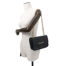 Load image into Gallery viewer, CELINE Mono Chrome ChainShoulder Bag Black11127 3EYD 38NO Leather

