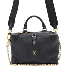 将图像加载到图库查看器中，LOUIS VUITTON Petite Malle Souple NoirM45393 Monogram Empreinte Leather
