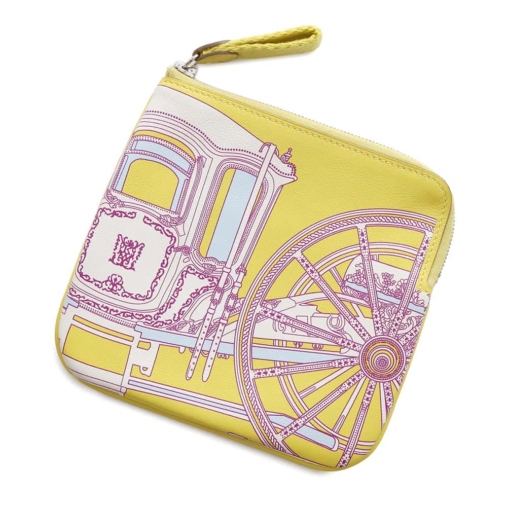 HERMES ★ Boyfriend Pocket Lime Swift Leather