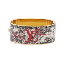 将图像加载到图库查看器中，LOUIS VUITTON Confidential GM Bangle Size S White/Black/RedM67419 Enamel Metal
