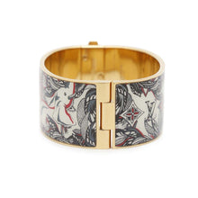 将图像加载到图库查看器中，LOUIS VUITTON Confidential GM Bangle Size S White/Black/RedM67419 Enamel Metal
