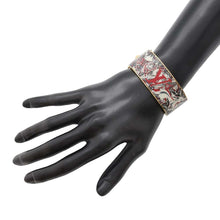 将图像加载到图库查看器中，LOUIS VUITTON Confidential GM Bangle Size S White/Black/RedM67419 Enamel Metal
