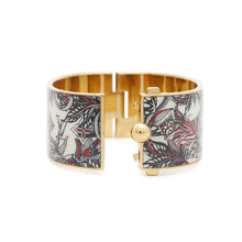 将图像加载到图库查看器中，LOUIS VUITTON Confidential GM Bangle Size S White/Black/RedM67419 Enamel Metal
