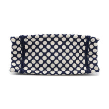 Load image into Gallery viewer, Dior Vertical Book Tote Dot White/Navy Canvas
