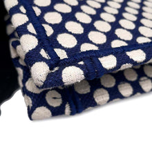 Load image into Gallery viewer, Dior Vertical Book Tote Dot White/Navy Canvas
