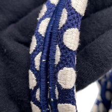 将图像加载到图库查看器中，Dior ★Vertical Book Tote Dot White/Navy Canvas
