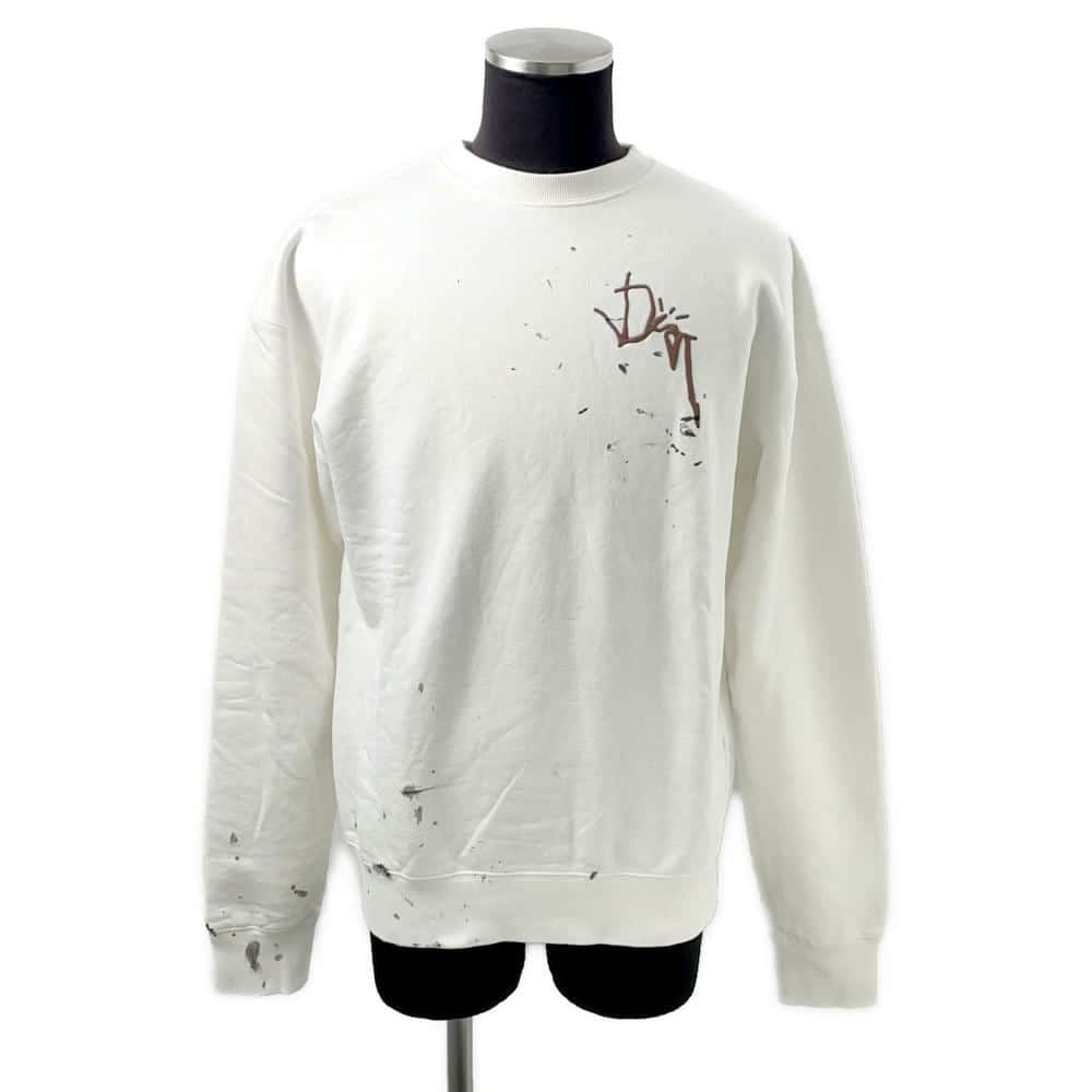 Dior Travis Scott Oversized Cactus Jack Knitted Fabric Size XS White283J679A0531 Cotton100%