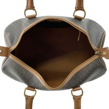 将图像加载到图库查看器中，Dior Honeycomb Pattern Travel Bag Brown PVC Leather
