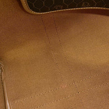 将图像加载到图库查看器中，Dior Honeycomb Pattern Travel Bag Brown PVC Leather

