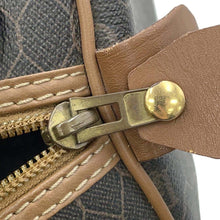 将图像加载到图库查看器中，Dior Honeycomb Pattern Travel Bag Brown PVC Leather
