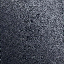 Load image into Gallery viewer, GUCCI Double G Wide Belt Size 80 Black406831 Leather
