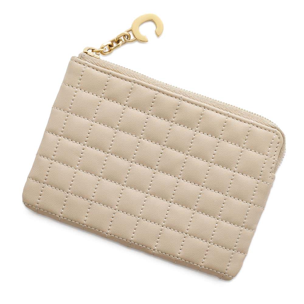 CELINE ★CBag Charm Coin purse Beige10B823BFL.03ND Leather