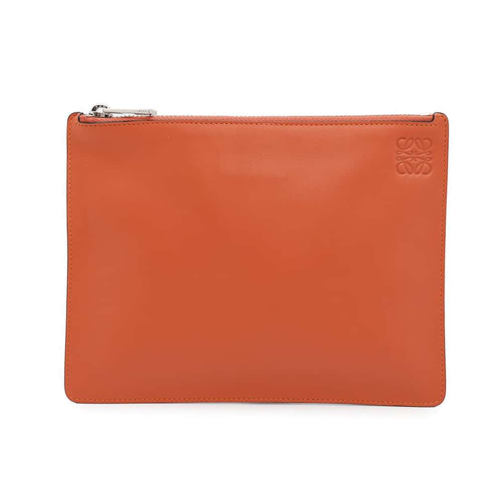 LOEWE Anagram Pouch Orange061409 Leather