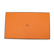Load image into Gallery viewer, HERMES Round neck Knitted Fabric Leather patch &quot;Metalli au Carré&quot; Size XS Marine Cotton100%
