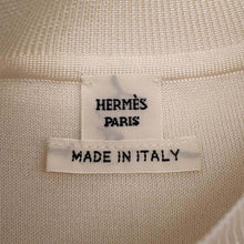 Load image into Gallery viewer, HERMES Coaching Relief Long Sleeve Knit Size 34 Blancasse Silk84% Nylon14% Polyurethane2%

