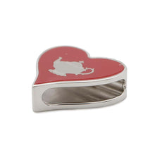 Load image into Gallery viewer, HERMES Tea Time Heart ScarfRing Red Metal
