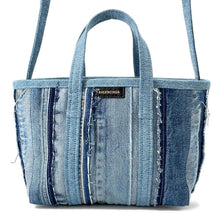 将图像加载到图库查看器中，BALENCIAGA Barbes 2WAYBag Blue671404 Denim Size Small
