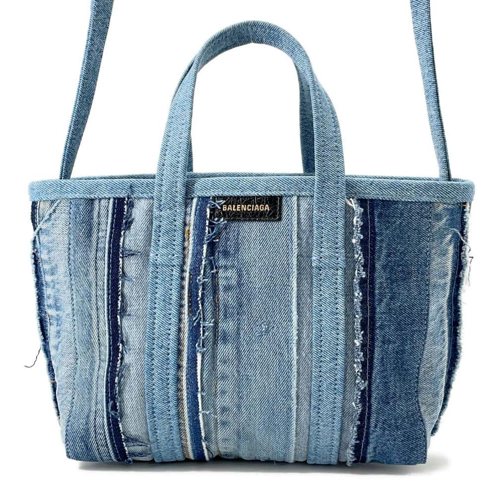 BALENCIAGA Barbes 2WAYBag Blue671404 Denim Size Small