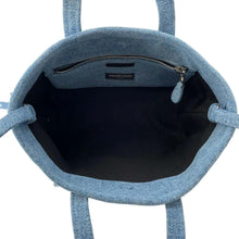 将图像加载到图库查看器中，BALENCIAGA Barbes 2WAYBag Blue671404 Denim Size Small
