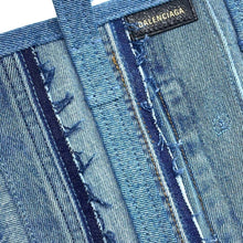 将图像加载到图库查看器中，BALENCIAGA Barbes 2WAYBag Blue671404 Denim Size Small

