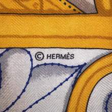 Load image into Gallery viewer, HERMES Giant Square LETTRES EQUESTRES Size 140 Tabac/Vert/Rouge Cashmere70% Silk30%
