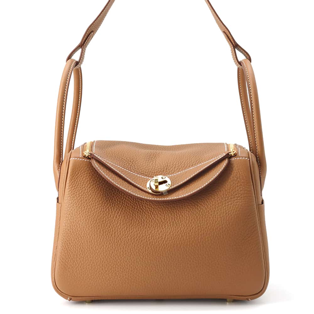 HERMES Lindy Gold Taurillon Clemence Size 26