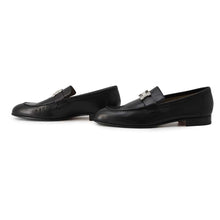 将图像加载到图库查看器中，HERMES Mocassins Paris loafers Black Leather Size 42
