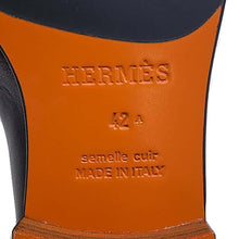 将图像加载到图库查看器中，HERMES Mocassins Paris loafers Black Leather Size 42
