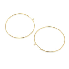 Load image into Gallery viewer, TIFFANY&amp;Co. Elsa Peretti Diamond Hoop Earrings Size Medium60018046 18K Yellow Gold
