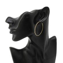 Load image into Gallery viewer, TIFFANY&amp;Co. Elsa Peretti Diamond Hoop Earrings Size Medium60018046 18K Yellow Gold
