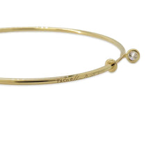 Load image into Gallery viewer, TIFFANY&amp;Co. Elsa Peretti Diamond Hoop Earrings Size Medium60018046 18K Yellow Gold

