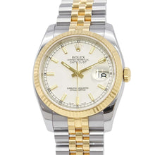 Load image into Gallery viewer, ROLEX Datejust W36mm Stainless Steel K18YG White Dial116233
