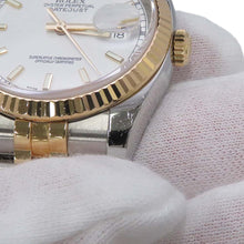 Load image into Gallery viewer, ROLEX Datejust W36mm Stainless Steel K18YG White Dial116233
