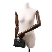 将图像加载到图库查看器中，HERMES Mini Kelly Do SPO Black (White stitch) Epsom
