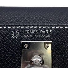 将图像加载到图库查看器中，HERMES Mini Kelly Do SPO Black (White stitch) Epsom
