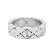 Load image into Gallery viewer, CHANEL Matelasse Ring Size Approximately18J1347 18K White Gold
